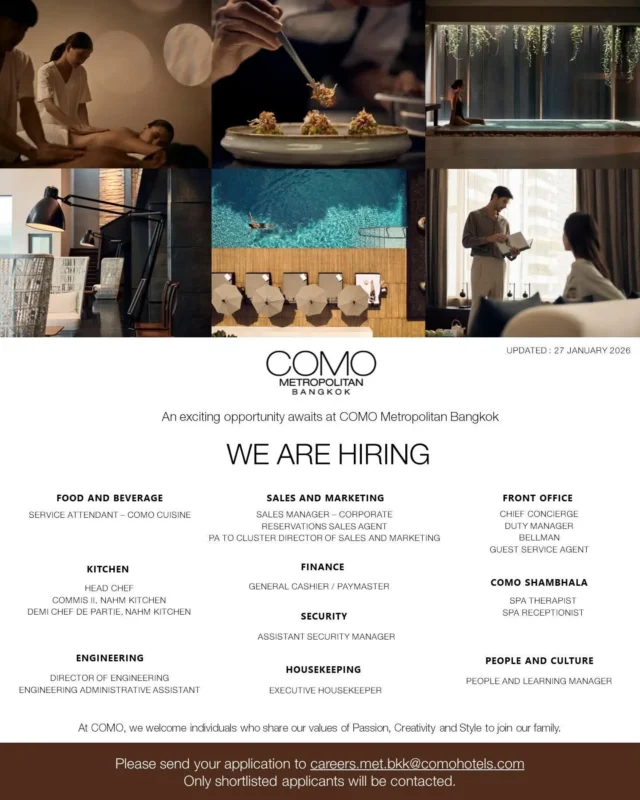 Various Position Como Bkk