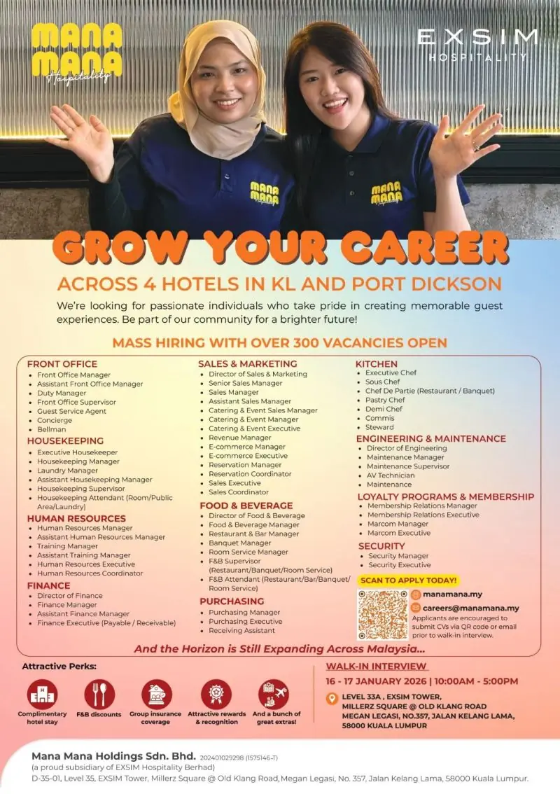 Various Position Mana Mana KUL