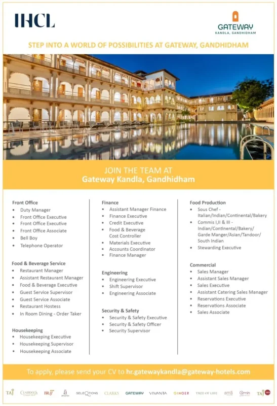 Various Position IHCL Gandhidham