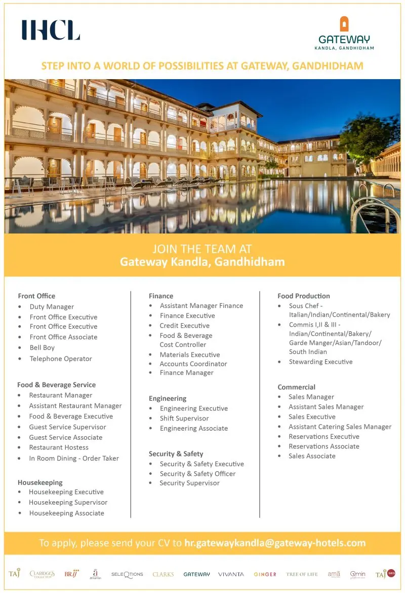 Various Position IHCL Gandhidham