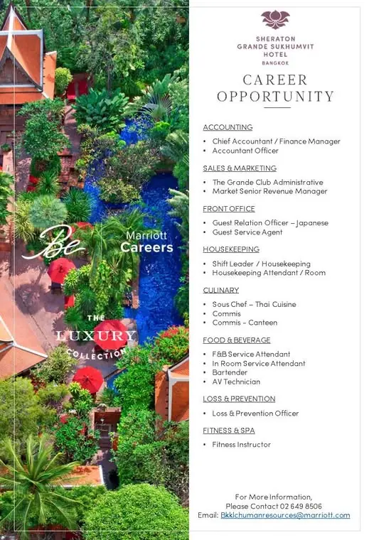 Various Position Sheraton Bkk