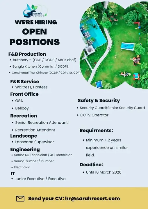 Various Position Sarah Resort