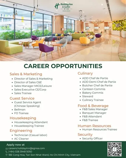 Various Position Holiday Inn HMC Viet