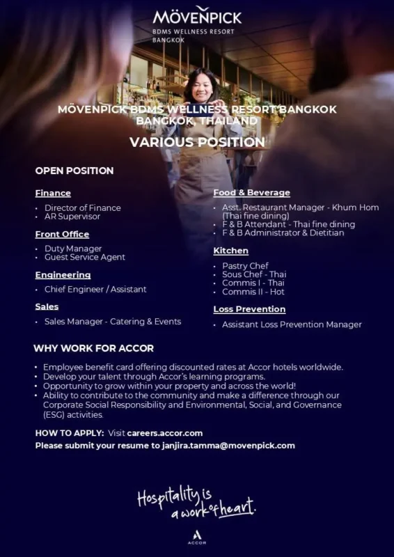 Various Position Movenpick BKK