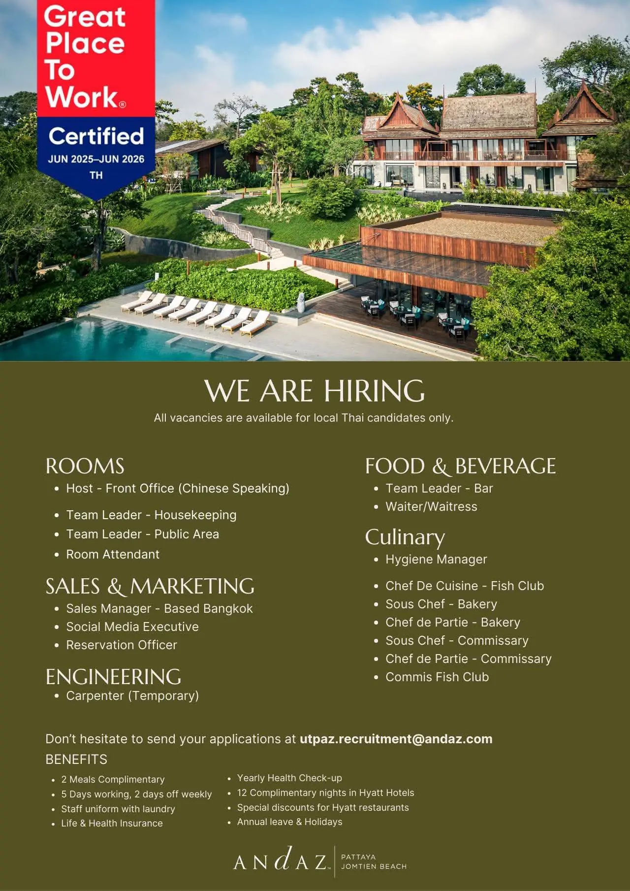 Various Position Andaz Pattaya