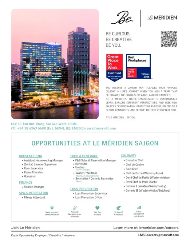 Various Position Meridien Saigon