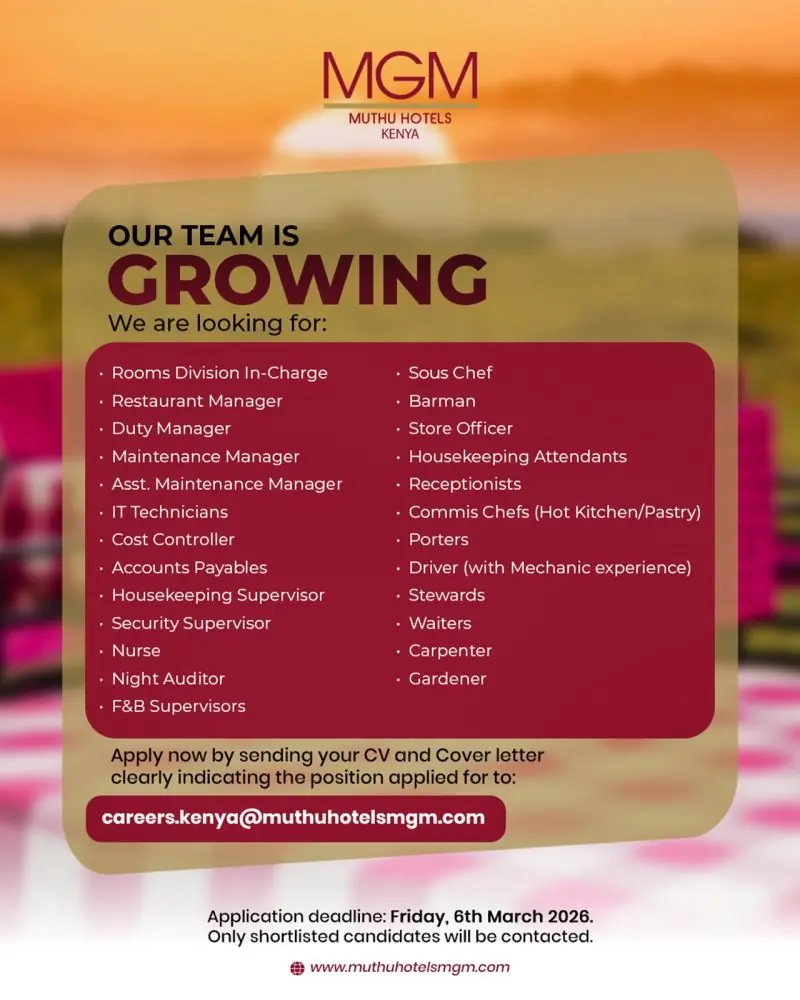 Various Position MGM Kenya