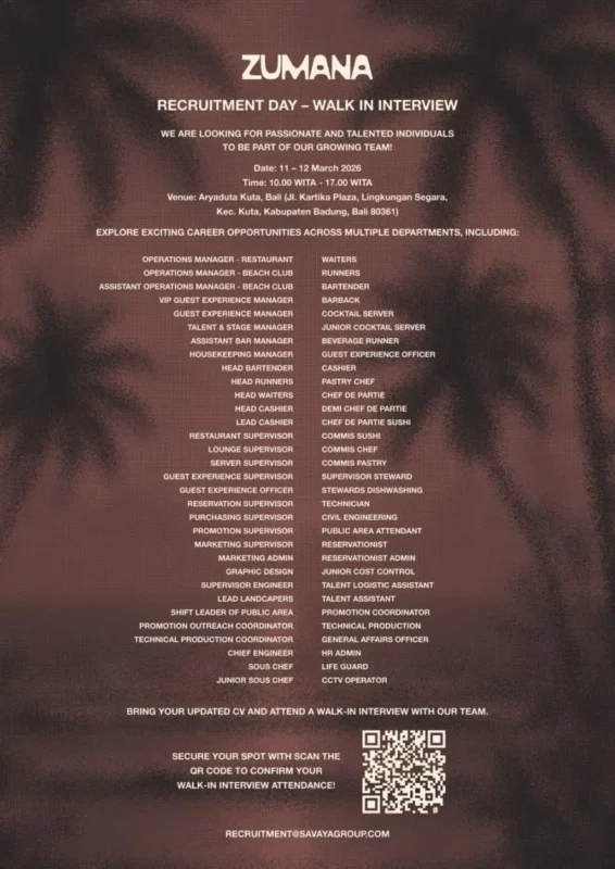 Jobs Fair Zumana Bali