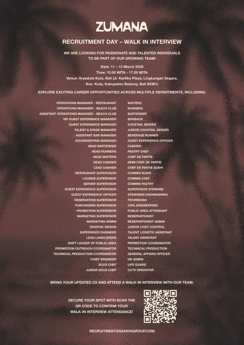 Jobs Fair Zumana Bali