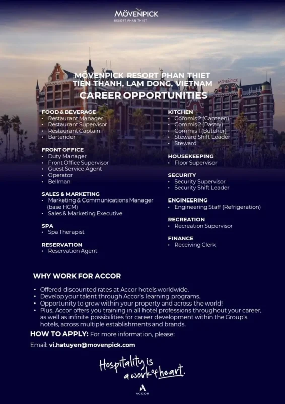 Various Position Movenpick Lam Dong