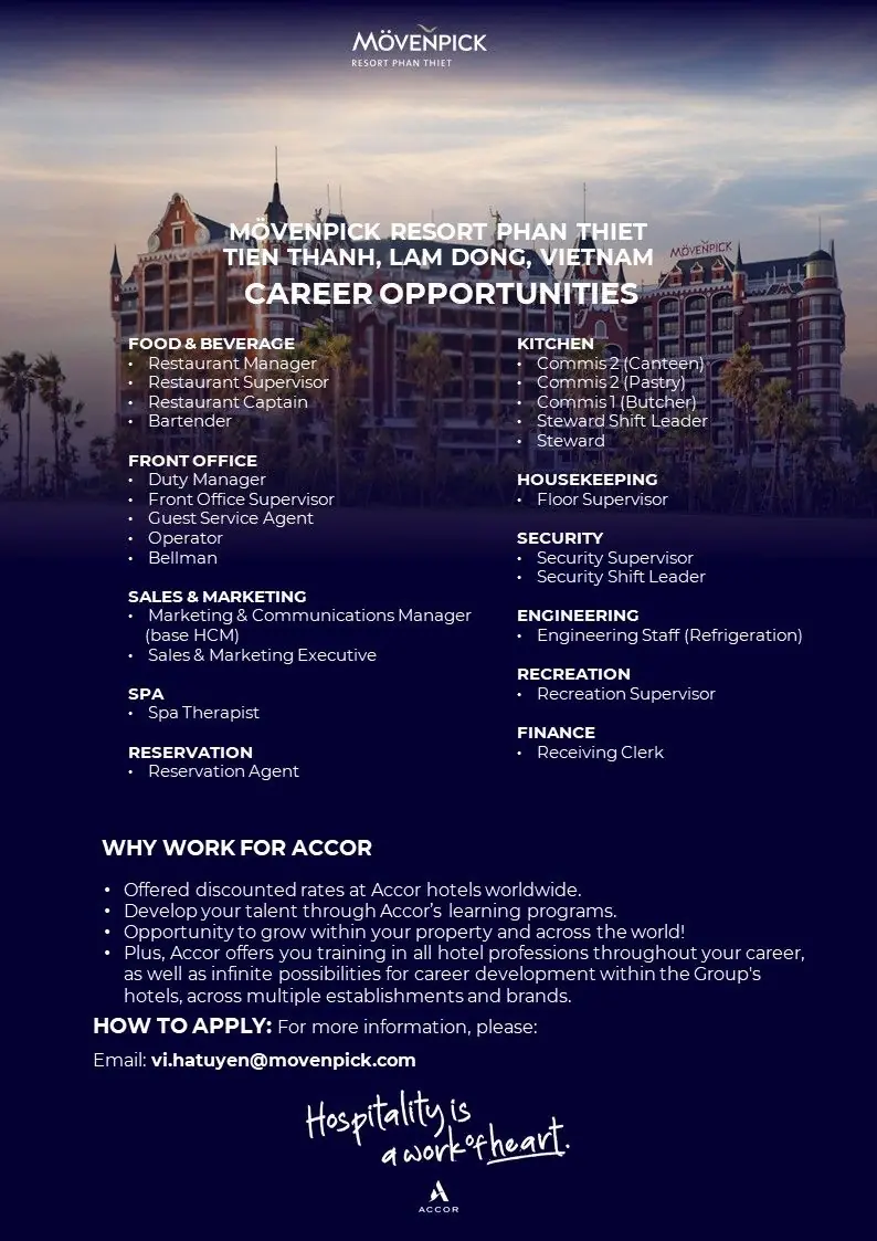 Various Position Movenpick Lam Dong