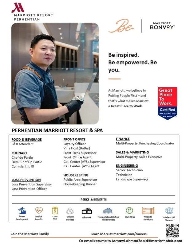 Various Position Marriott Perhentian