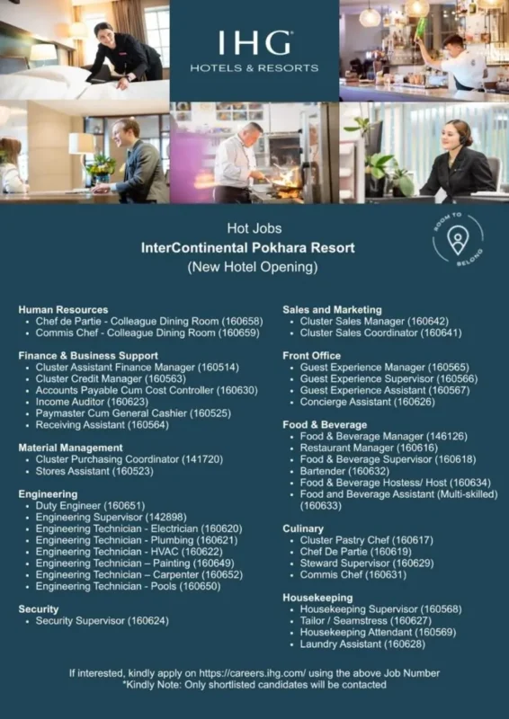 Various Position IC Pokhara Resort