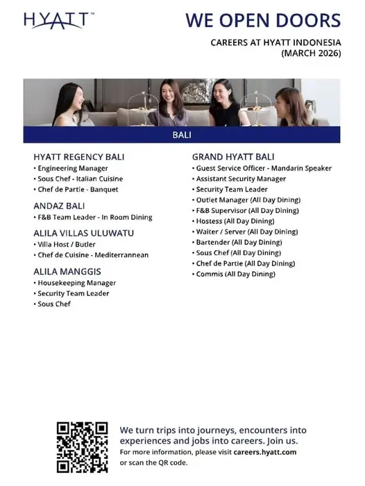 Various Position Hyatt Indonesia 2