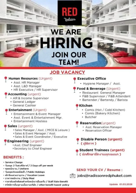 Various Position Red Phuket