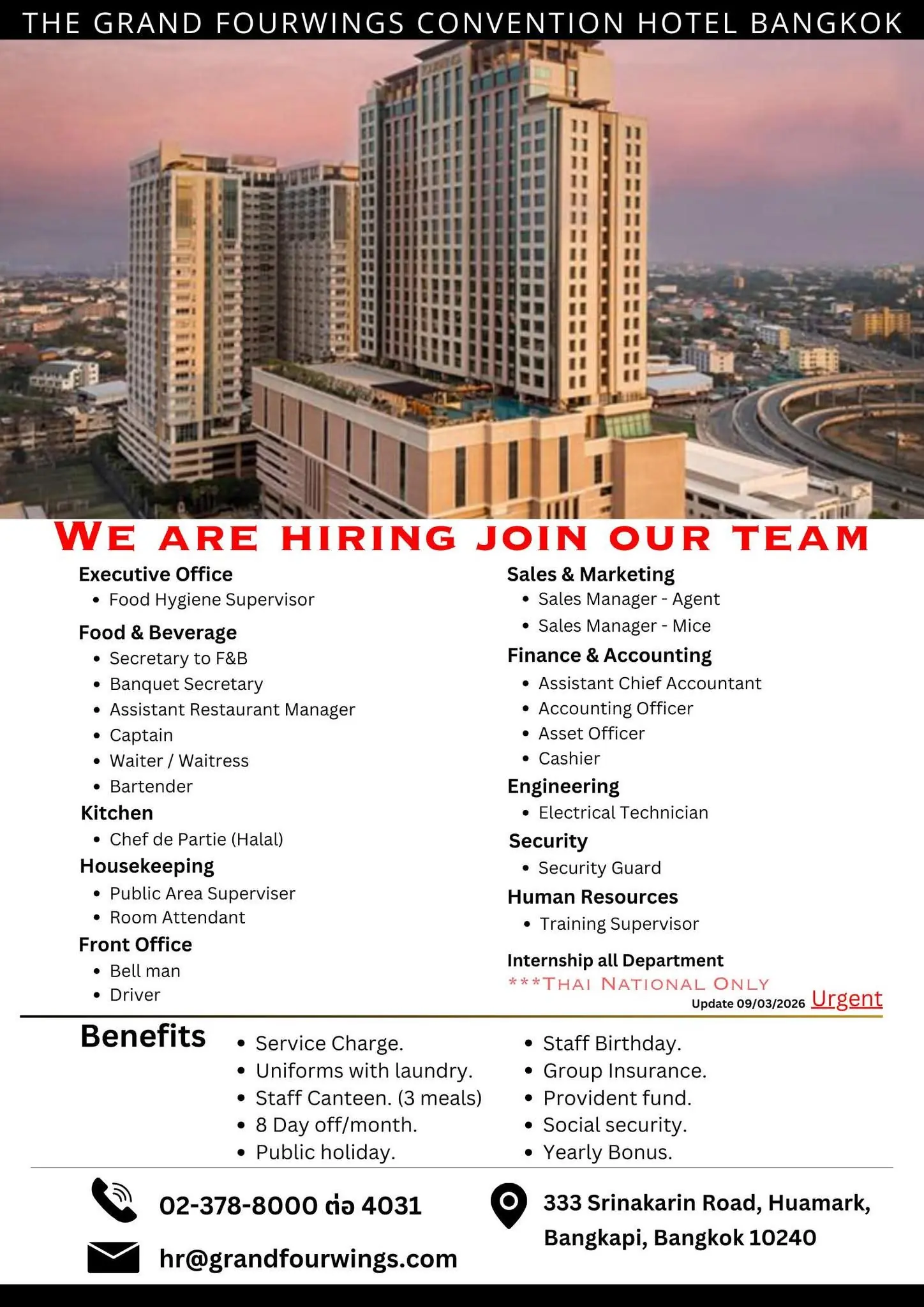 Various Position Grand Four Wing Bkk