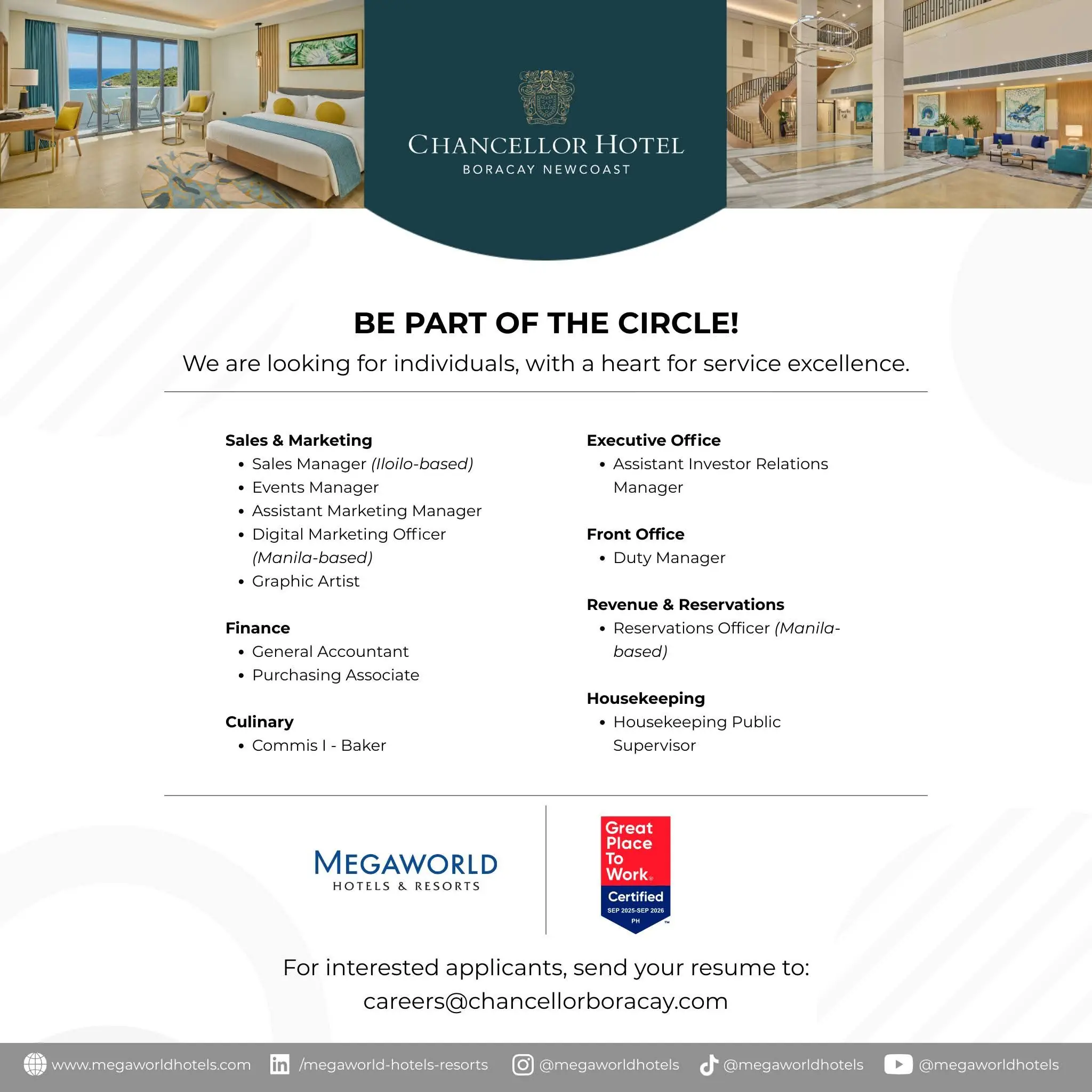 Various Position Chancellor Boracay