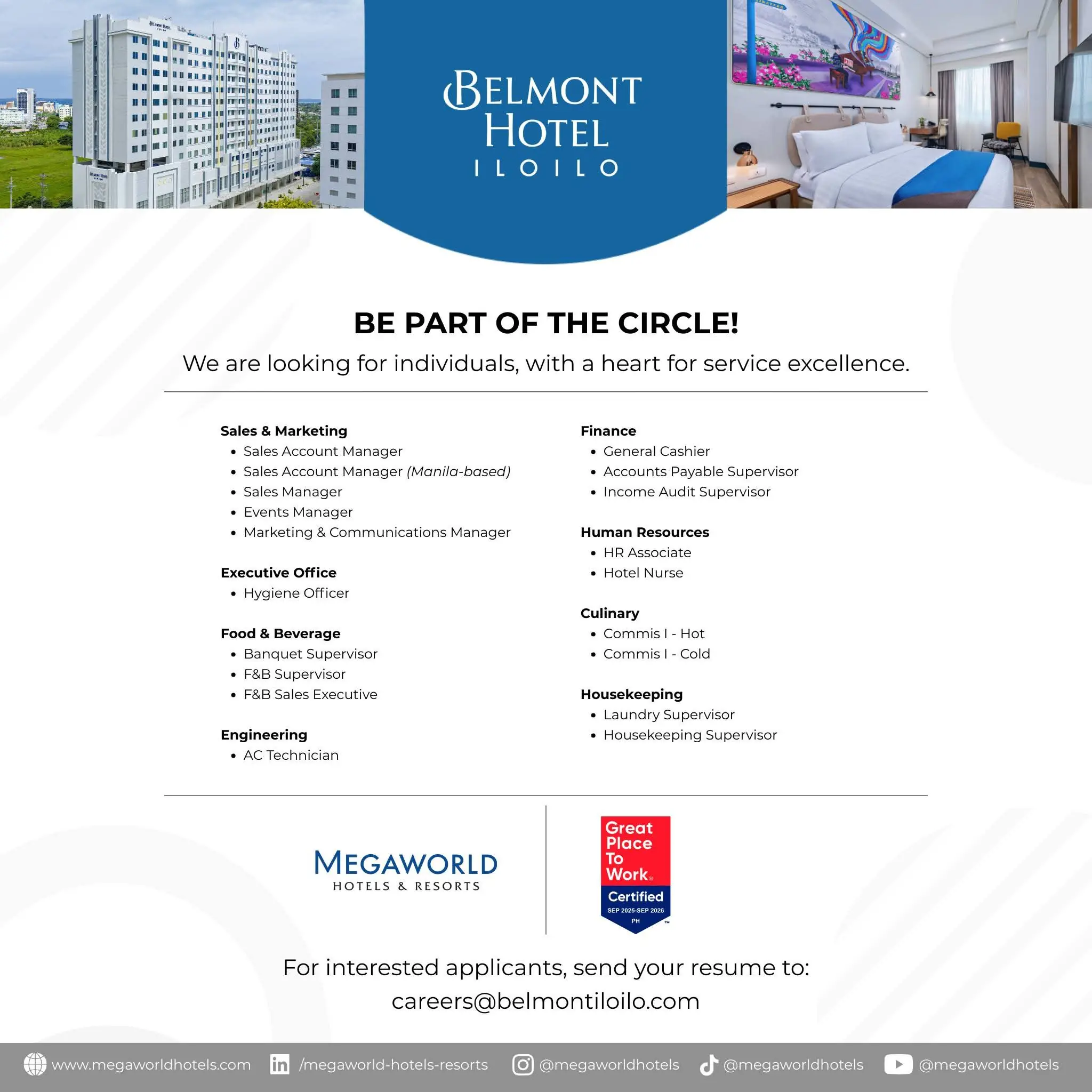 Various Position Belmont Iloilo