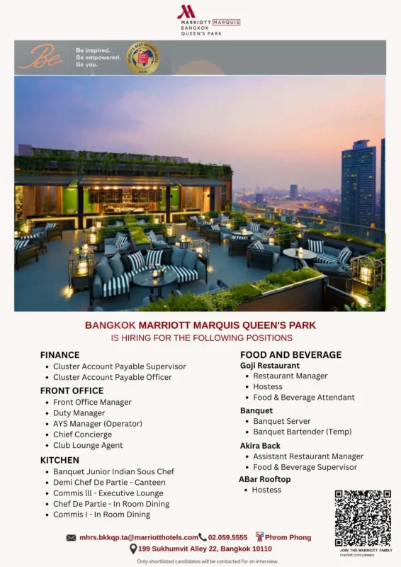 Various Position Marriott Bkk Queen