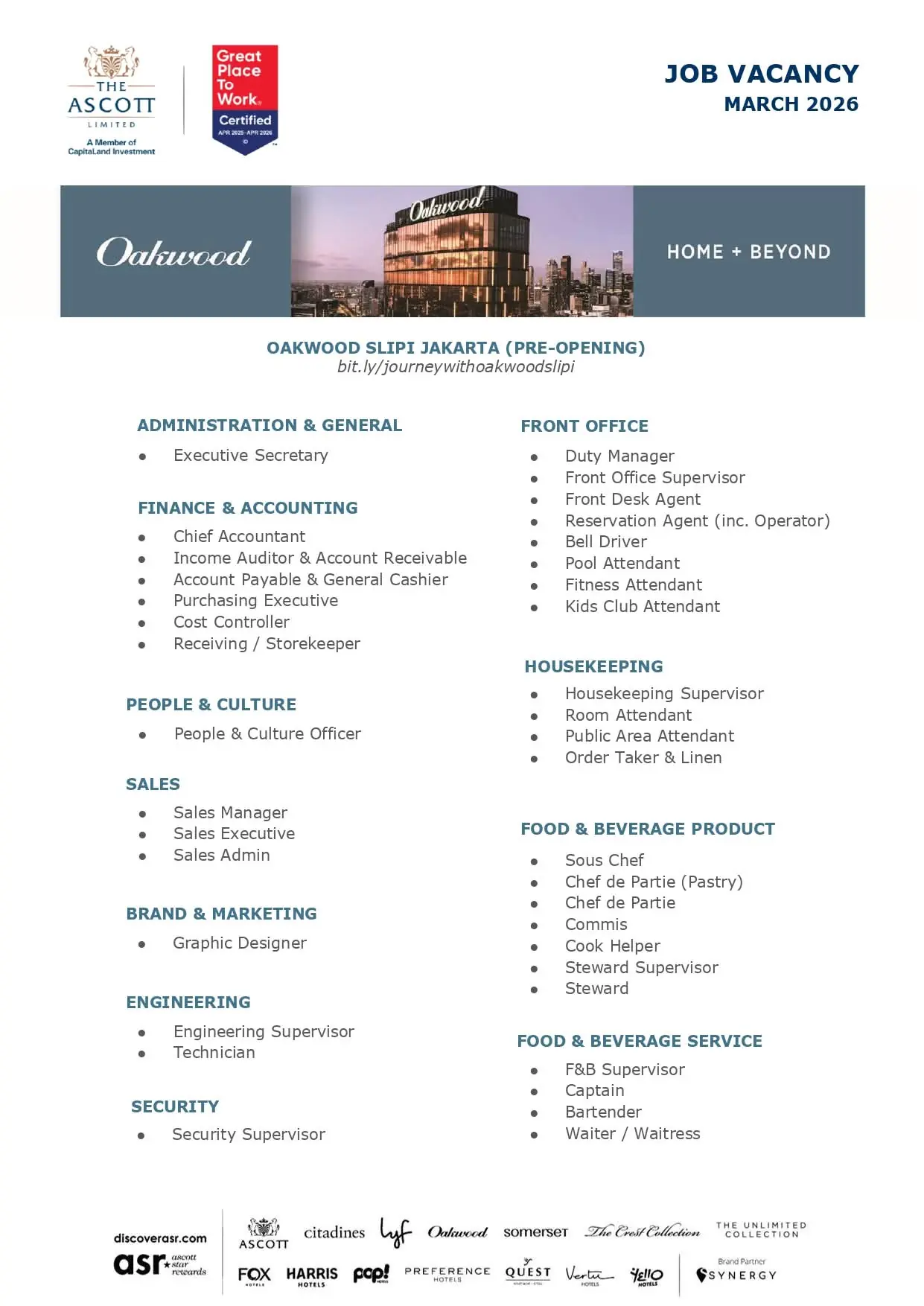 Various Position Oakwood Jkt