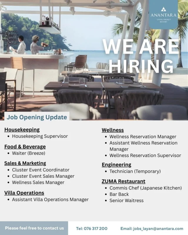 Various Position Anantara Phuket