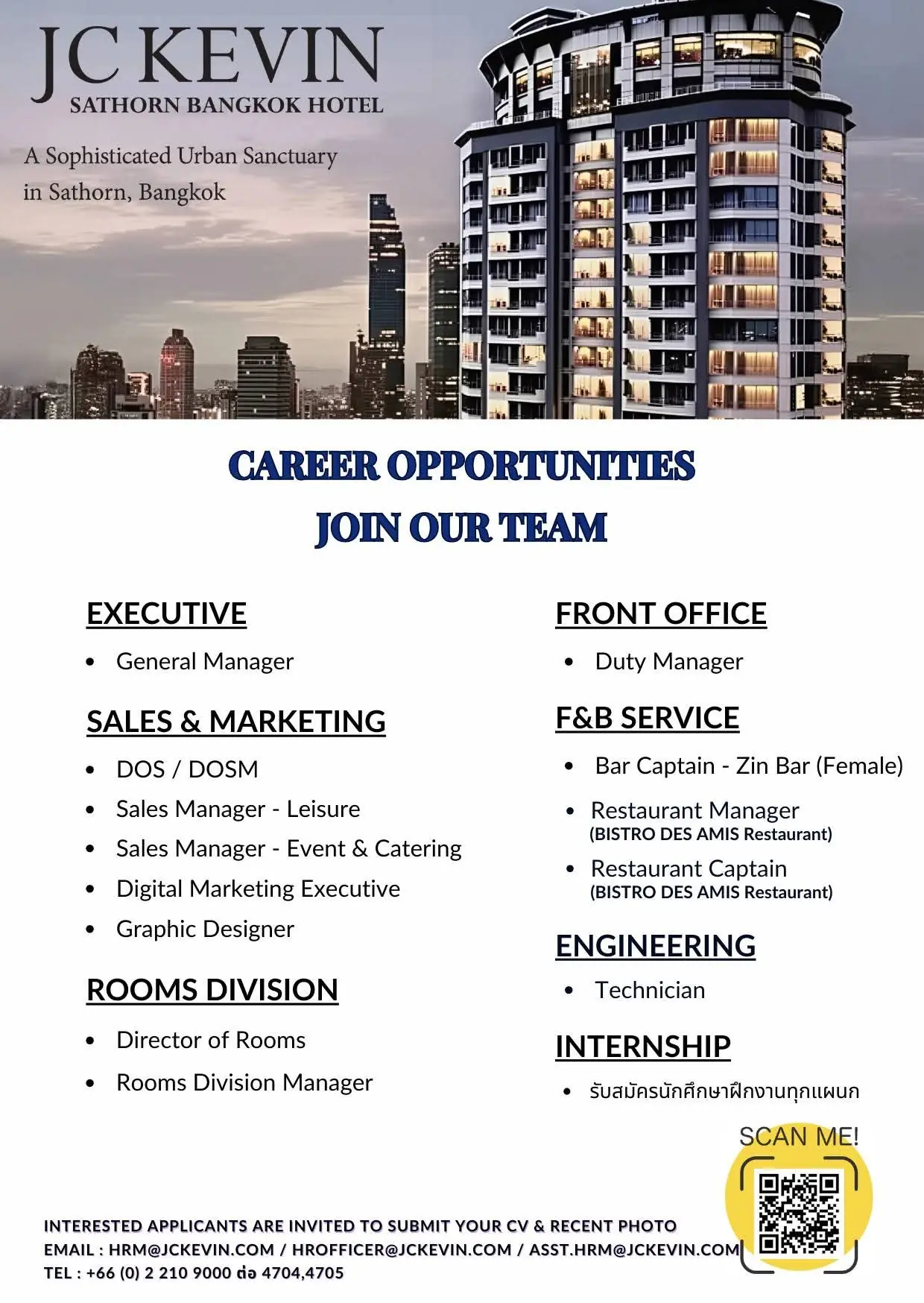 Various Position JC Kevin BKK