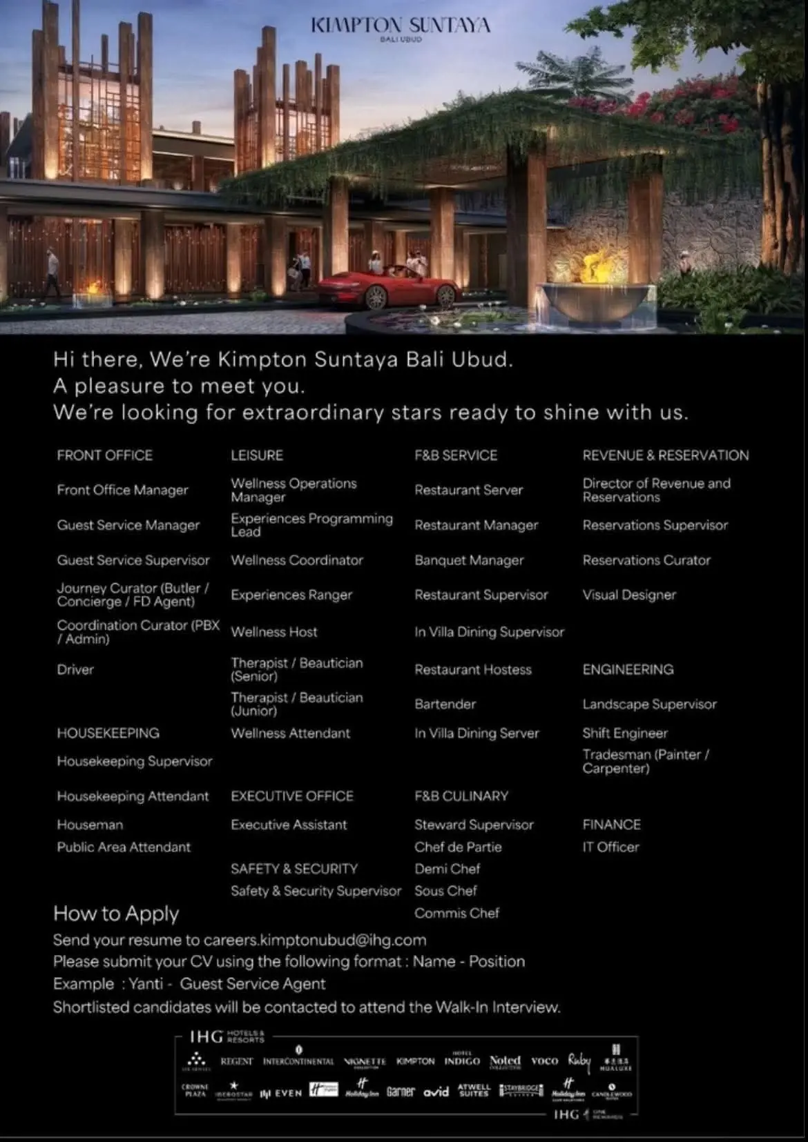 Various Position Kimpton Bali