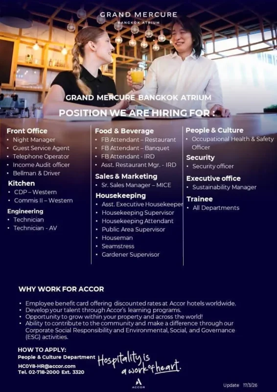 Various Position Mercure Bkk