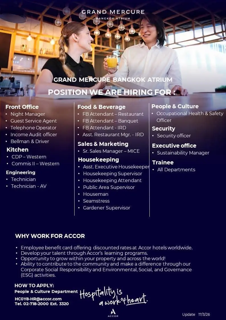 Various Position Mercure Bkk