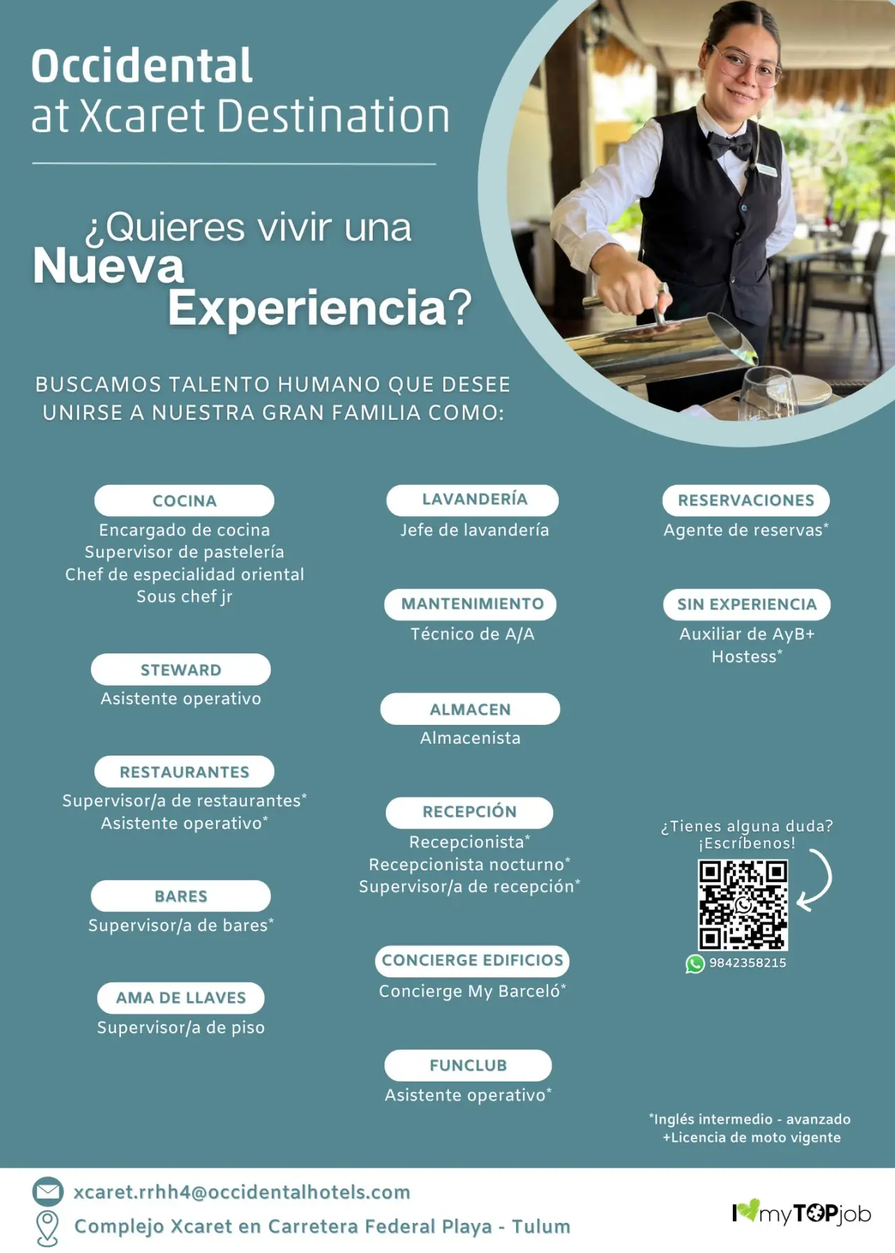 Various Position Occidental X Caret