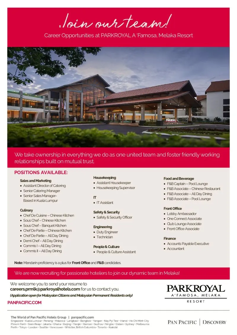 Various Position  Park Royal Melaka