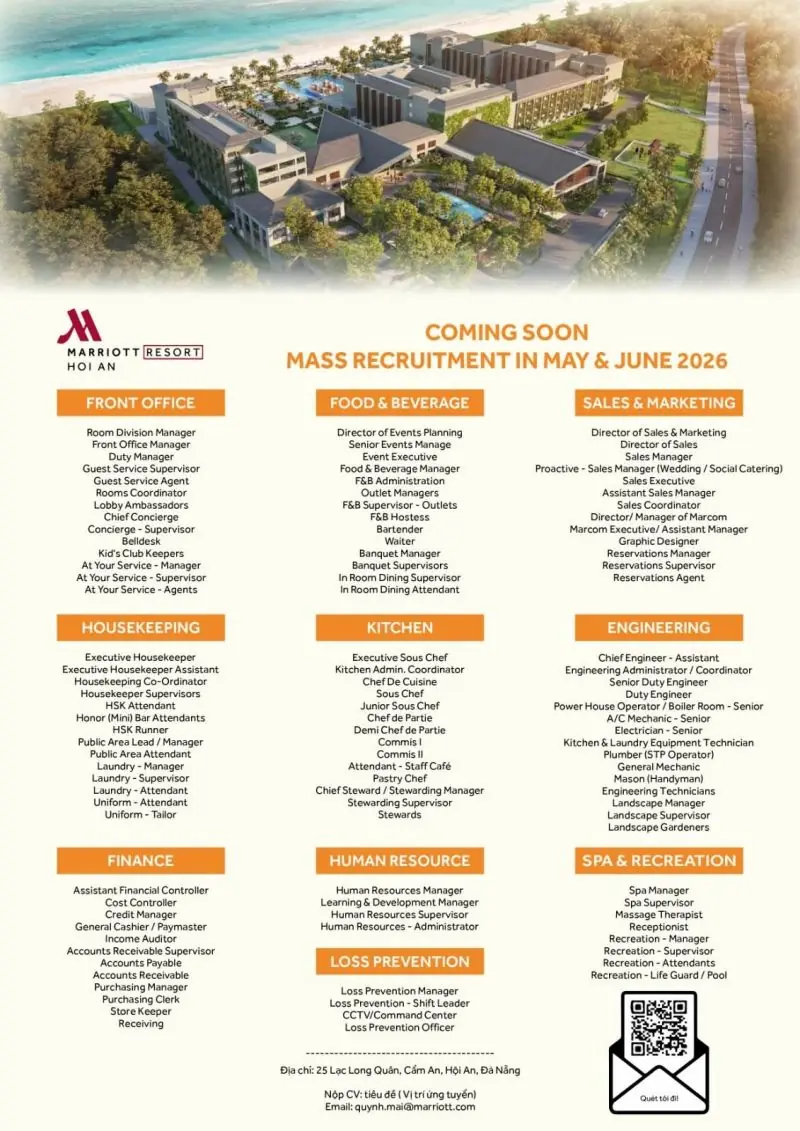 Various Position Marriott Hoi AN