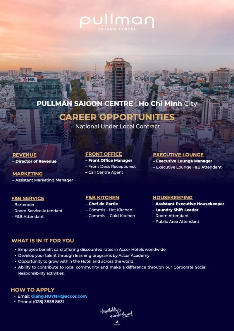 Various Position Pullman Saigon