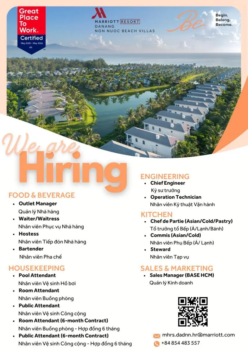 Various Position Marriott Danang