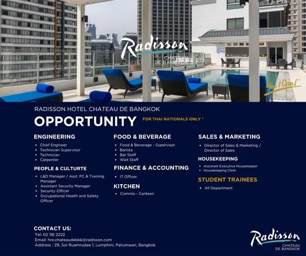 Various Position Radisson Bkk