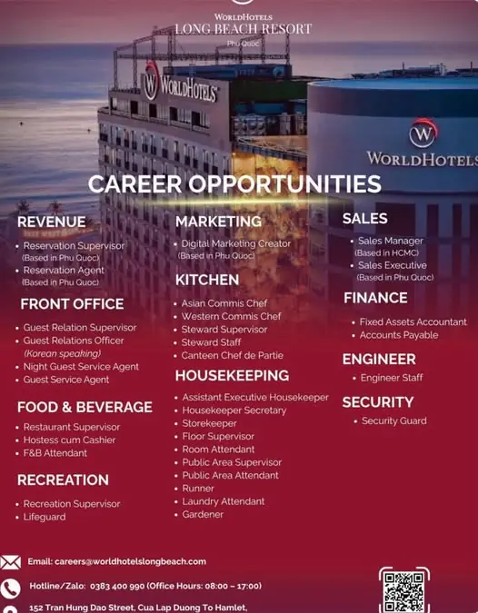 Various Position Long Beach Resort