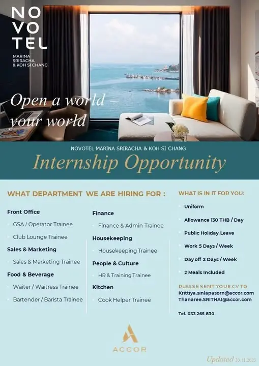 Internship Novotel Sri Racha