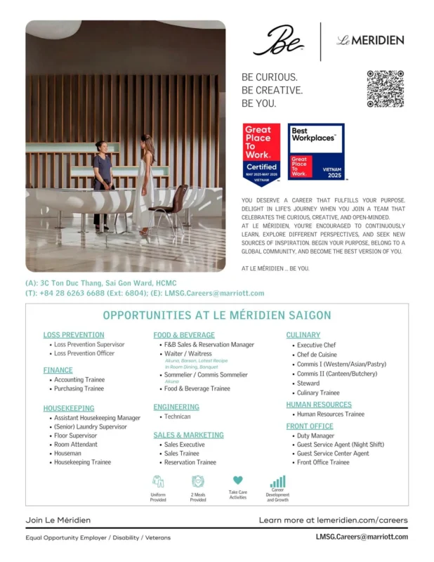 Various Position Meridien Saigon