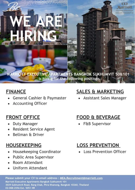 Various Position Marriott Bkk