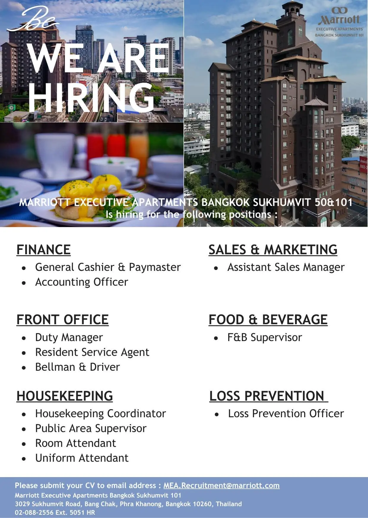 Various Position Marriott Bkk