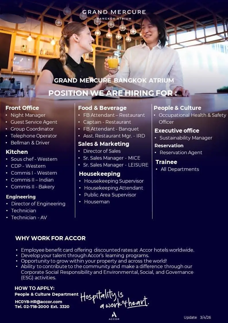 Various Position Mercure BKK