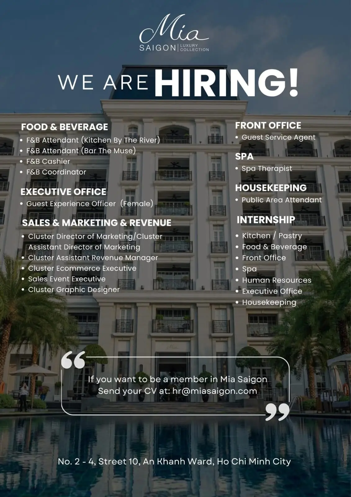 Various Position Mia Saigon