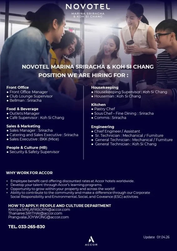 Various Position Novotel Sriracha