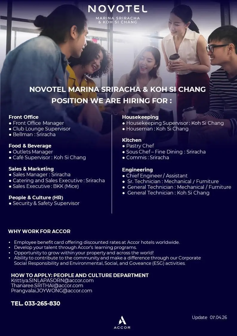 Various Position Novotel Sriracha