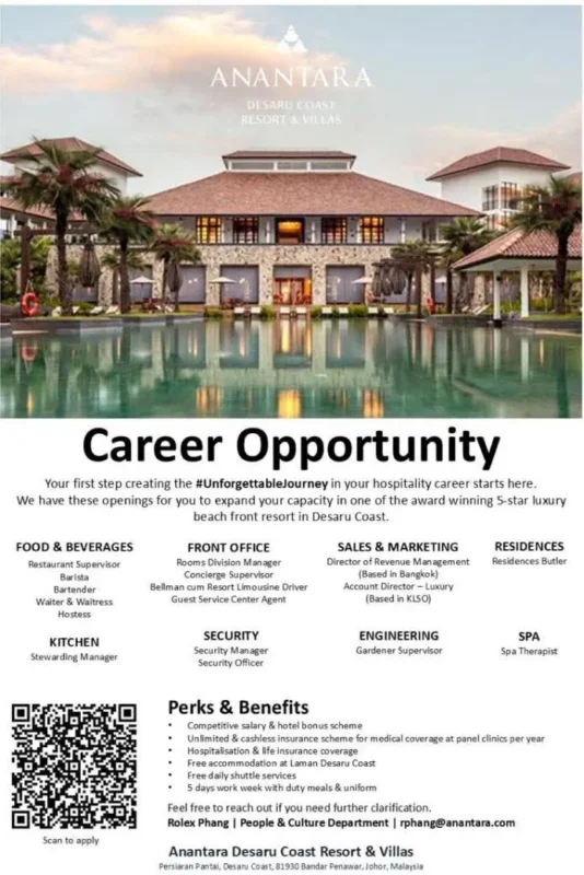 Various Position Anantara Desaru