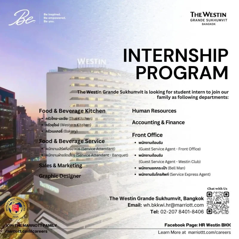 Internship Westin Bkk