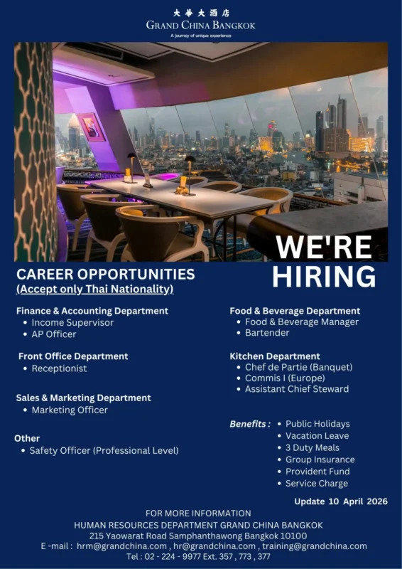 Various Position Grand China Bkk