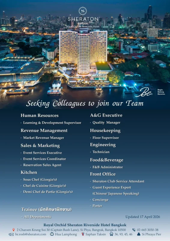 Various Position Sheraton BKK