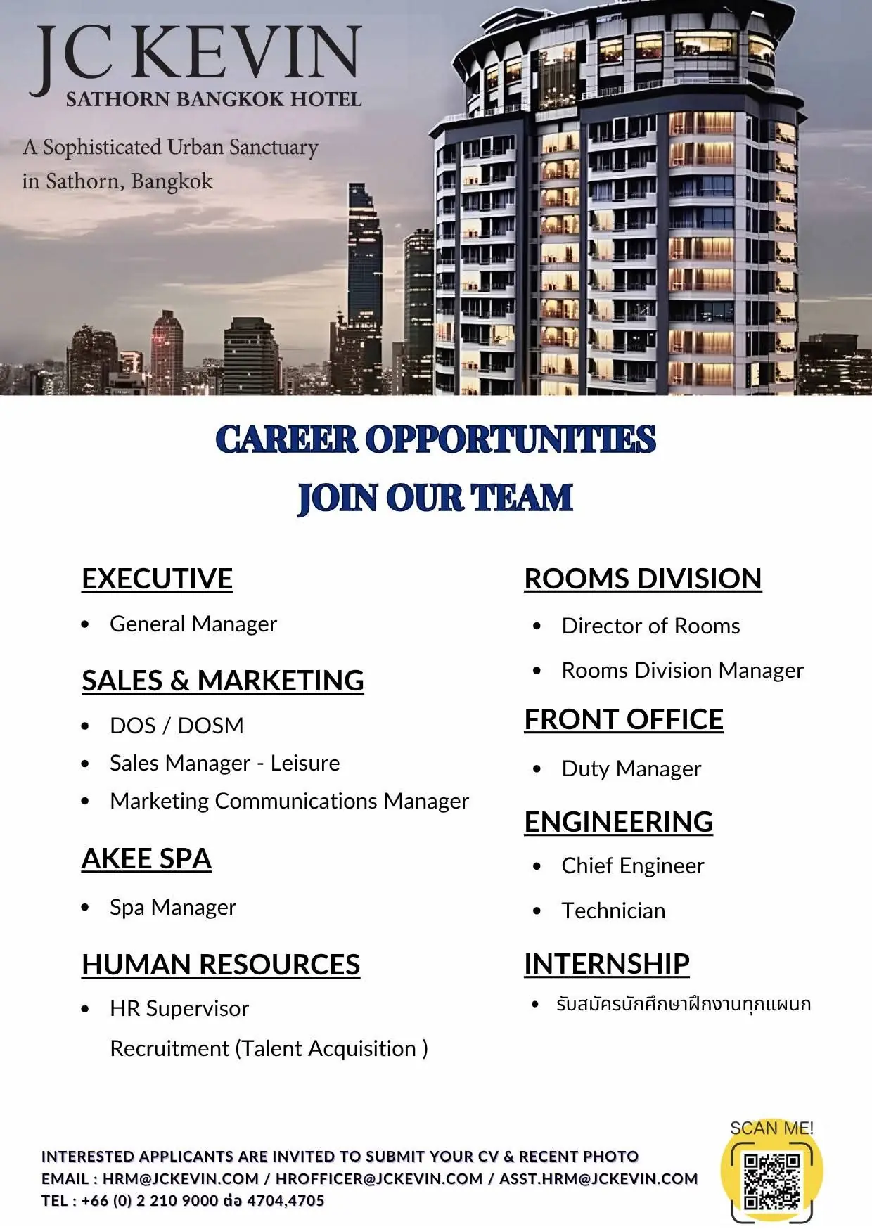 Various Position JC Kevin Bkk