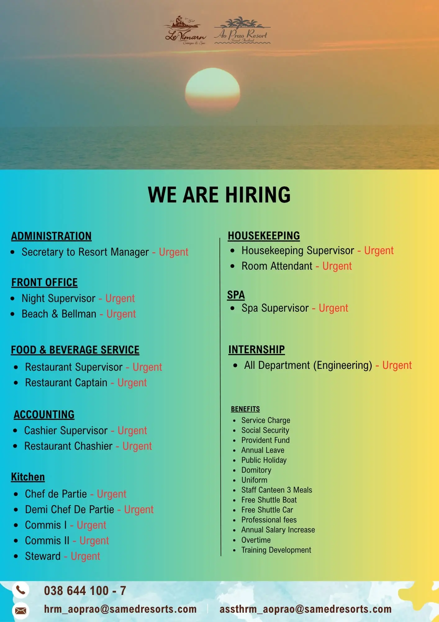 Various Position Samed Resorts